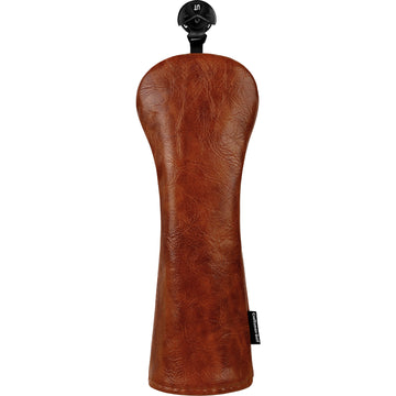 Custom Brown Oiled Leather Golf Head Cover